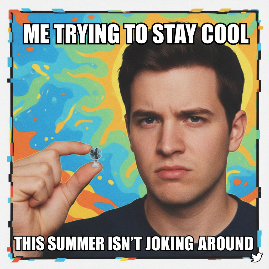 Ordered a 'mini' fan online. It's smaller than my thumb. I'm not even mad, just impressed.