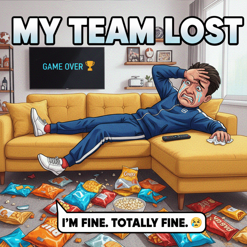 My team lost. My entire week is ruined. I'm not okay. Send pizza.