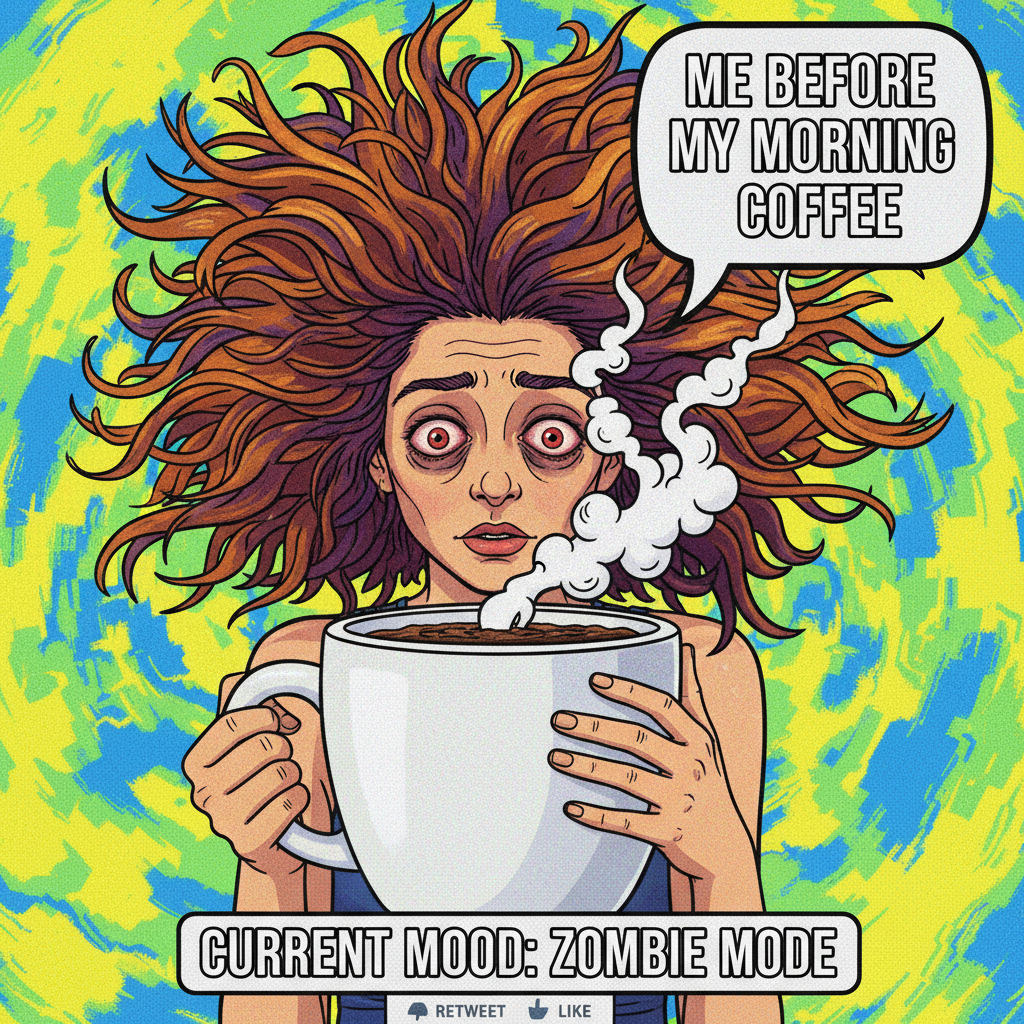 My blood type is coffee. Don't talk to me before my third cup.