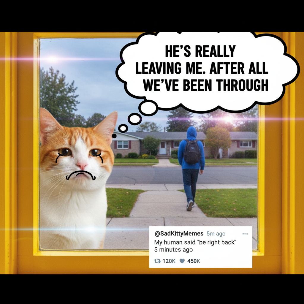 My pet looked at me like I was betraying them for daring to leave the house. The guilt is real.