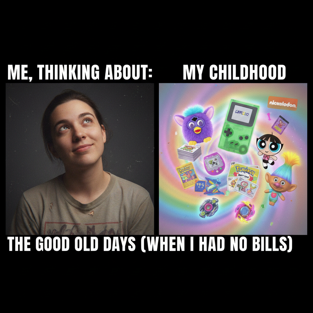 Hearing that one song from a childhood commercial hits different. Instant time travel.