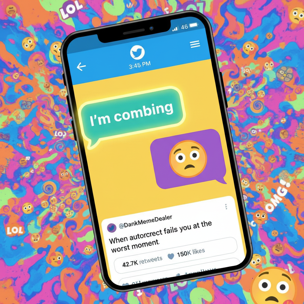 Autocorrect changed 'I'm coming' to 'I'm combing.' My boss is now very confused.