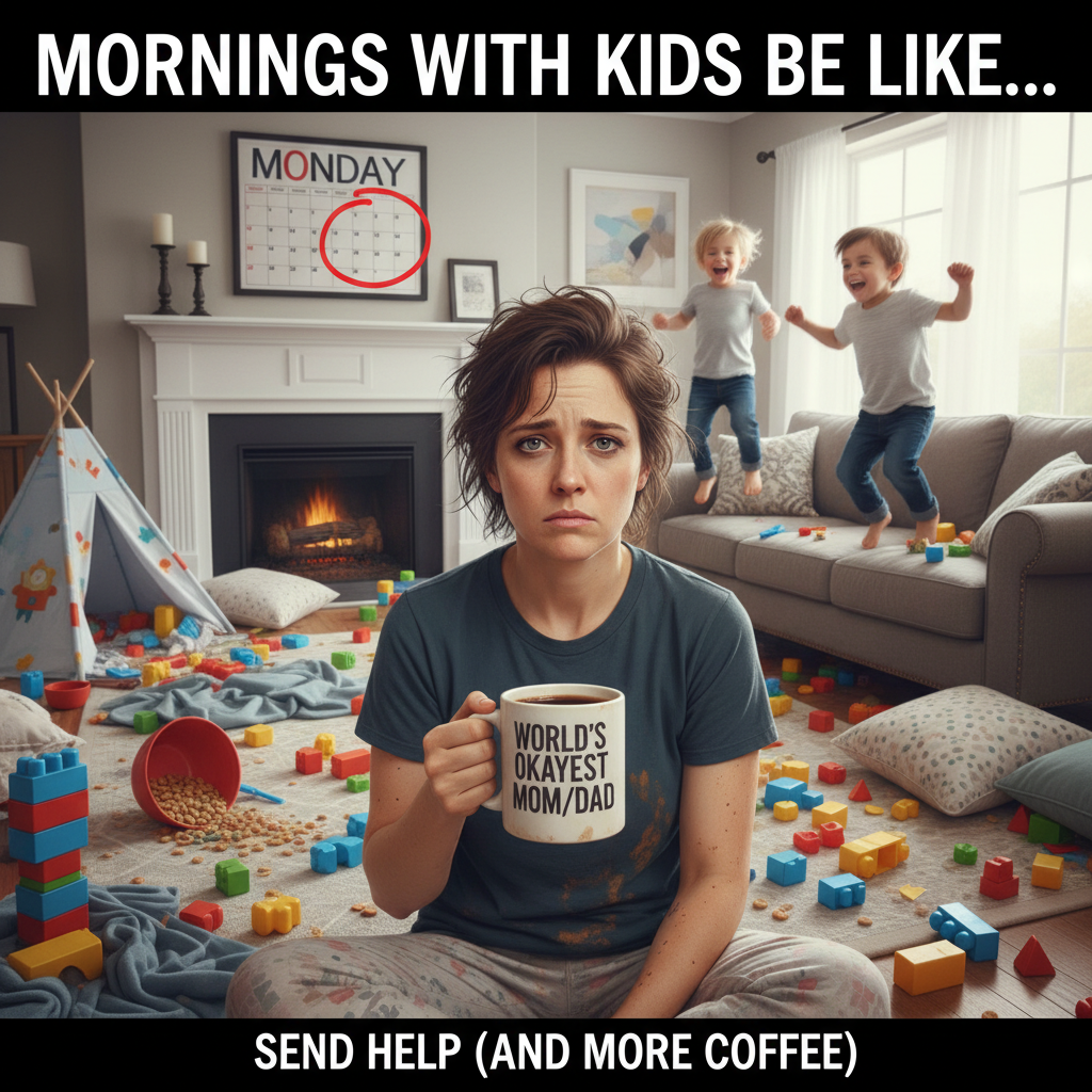 My kids think 'Sunday Funday' means 'Wake up at 5 AM and destroy the house day.'