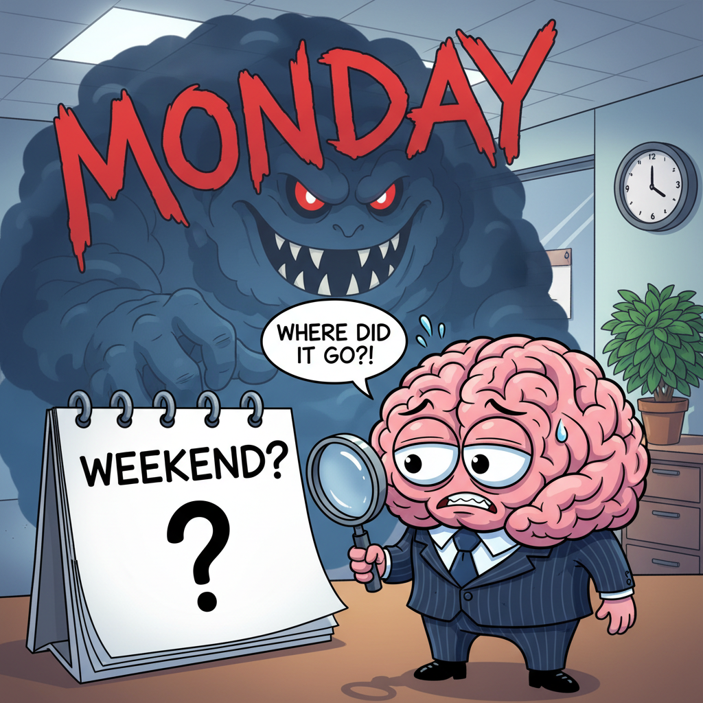 My brain trying to remember where the weekend went