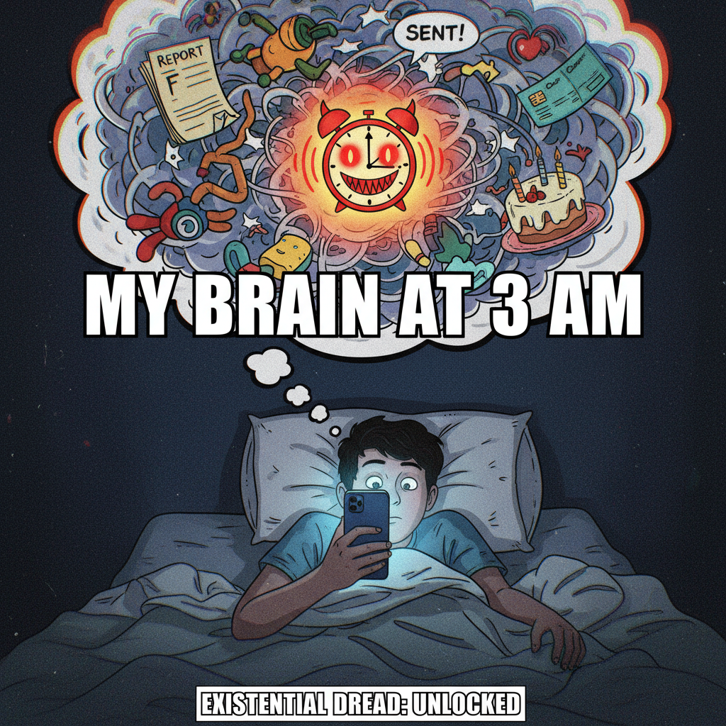 My brain on Sunday night: 'Remember that embarrassing thing you did in 2017?'