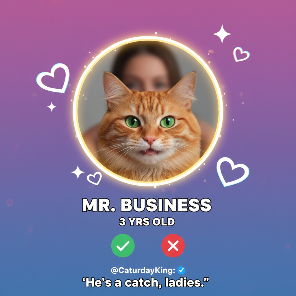 Matched with someone who only posts pics with their cat. I think I'm dating the cat.