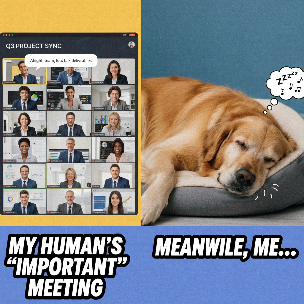 My mic was off for 10 mins, then on for 1 sec to capture my dog snoring. Zoom life.