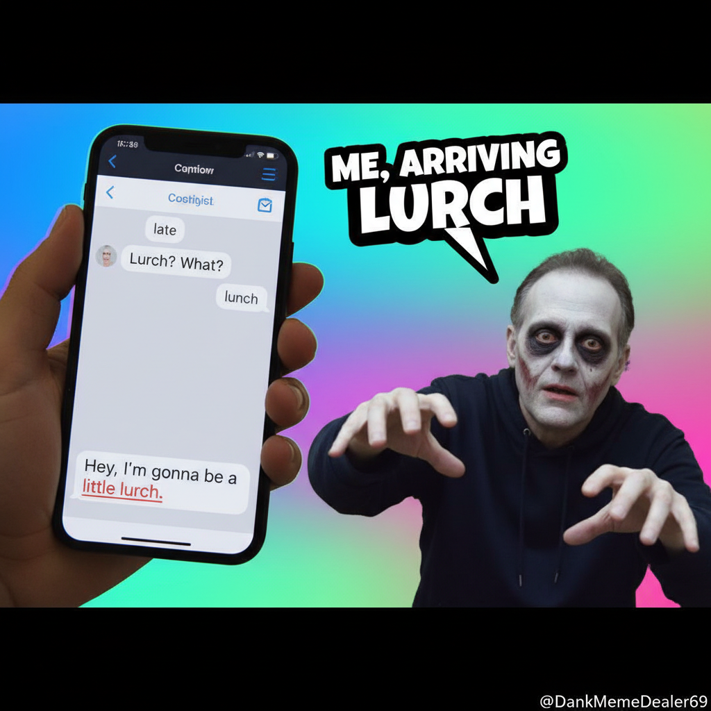 My phone just autocorrected 'lunch' to 'lurch'. Guess I'm a zombie now. Thanks, tech.
