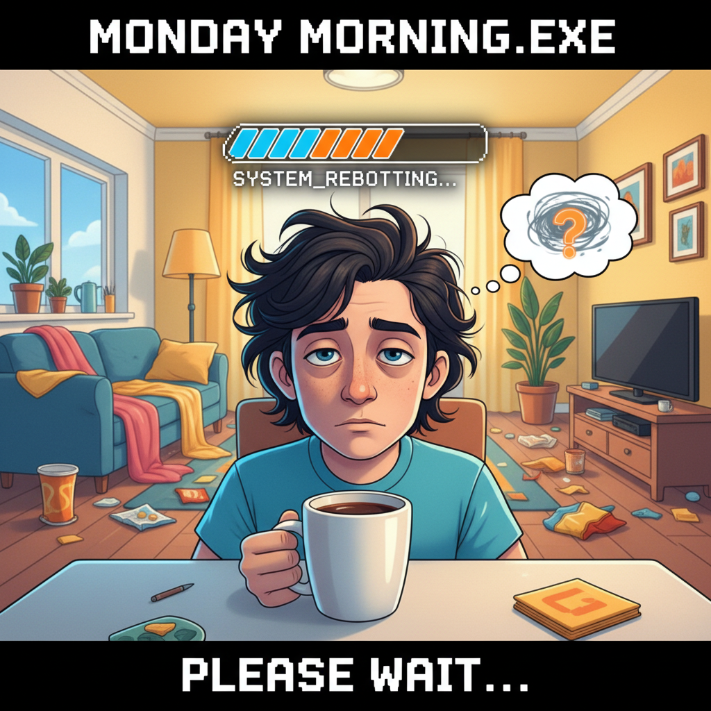 Monday morning: My soul is still buffering. Please wait.