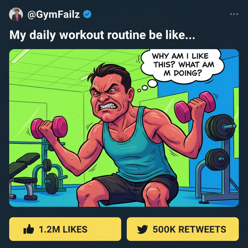 Me at the gym: 1 rep, 5 minutes of existential dread. Peak performance.