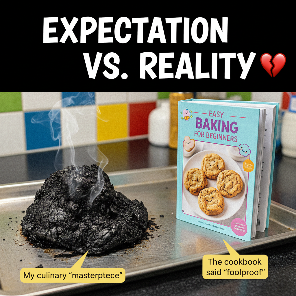 Tried to bake a cake, ended up with a charcoal briquette. My oven is now an ash pit.