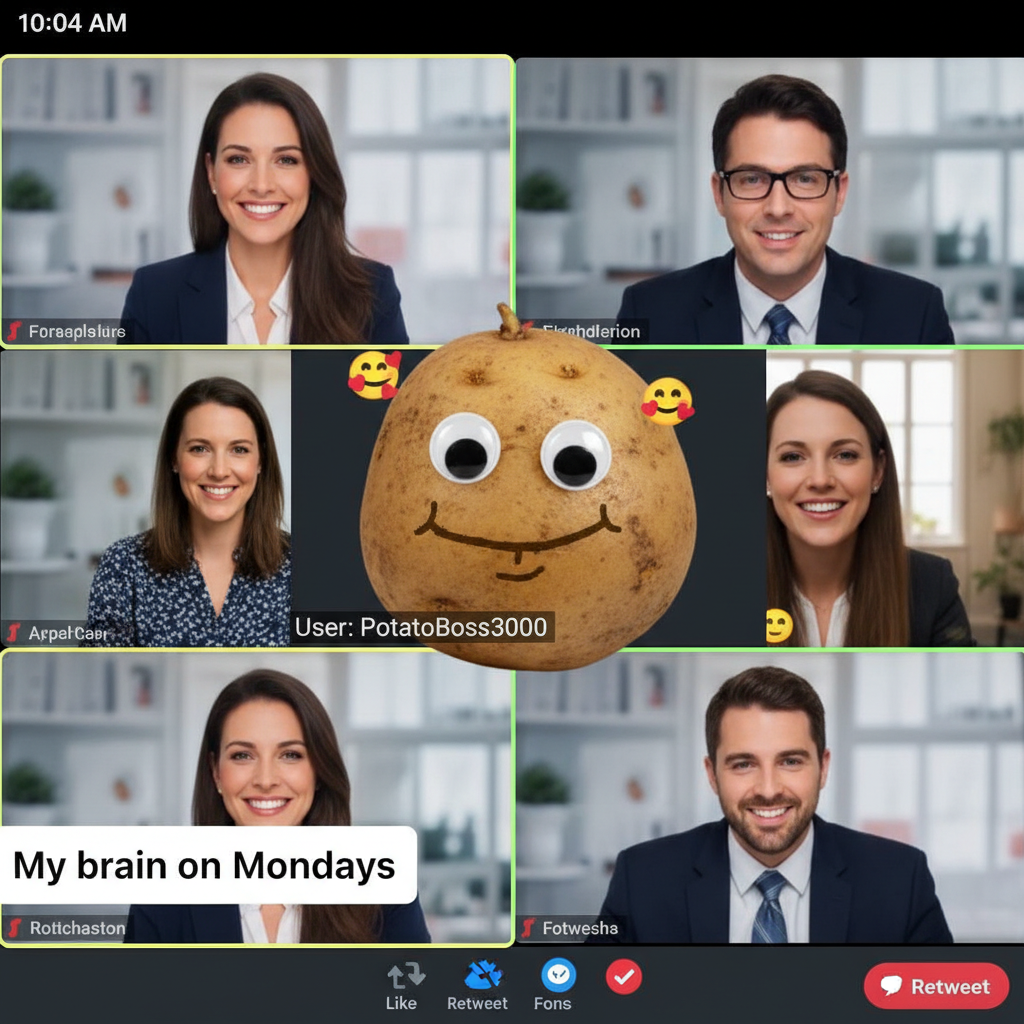 Someone just joined our Zoom meeting as a potato. I'm not even surprised anymore.
