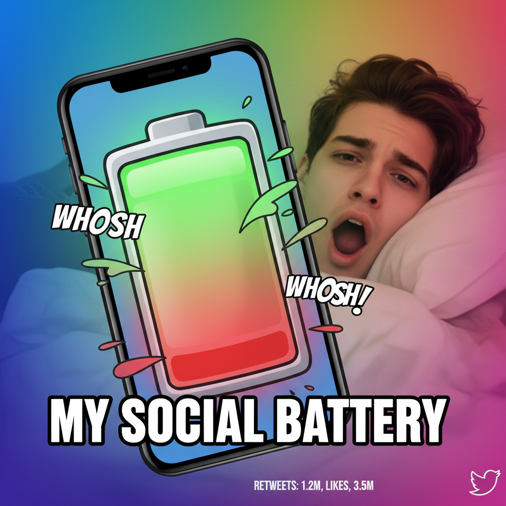 My social battery after 2 hours of 'networking': 📉