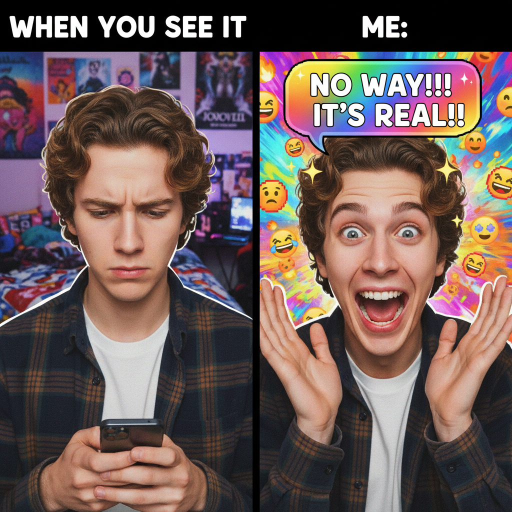 When you see your ex thriving vs. when you see a celeb doing something wild. My reaction: