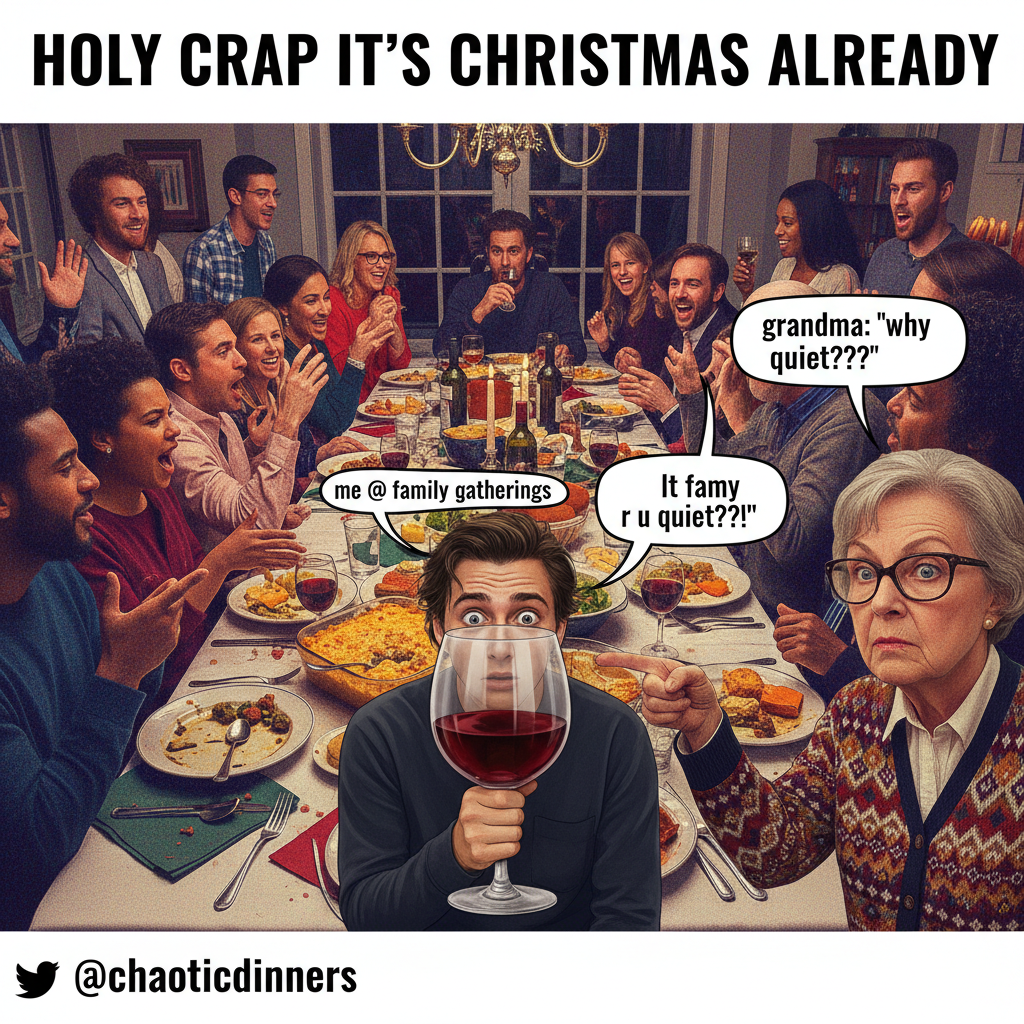 My aunt just asked if I'm 'still single' for the 5th time. Send wine and emergency exits.