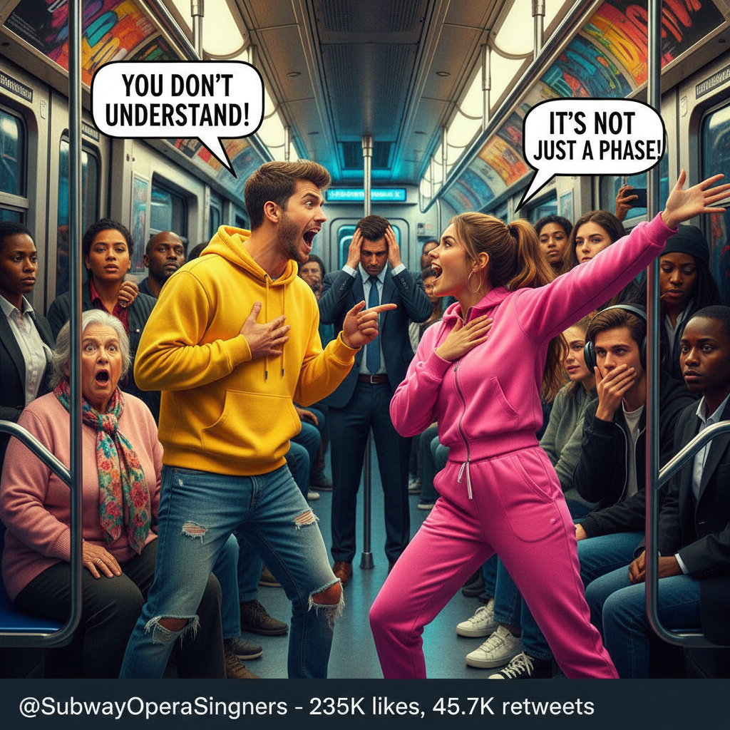 Just witnessed a full-on opera battle on the subway. My commute is never boring.