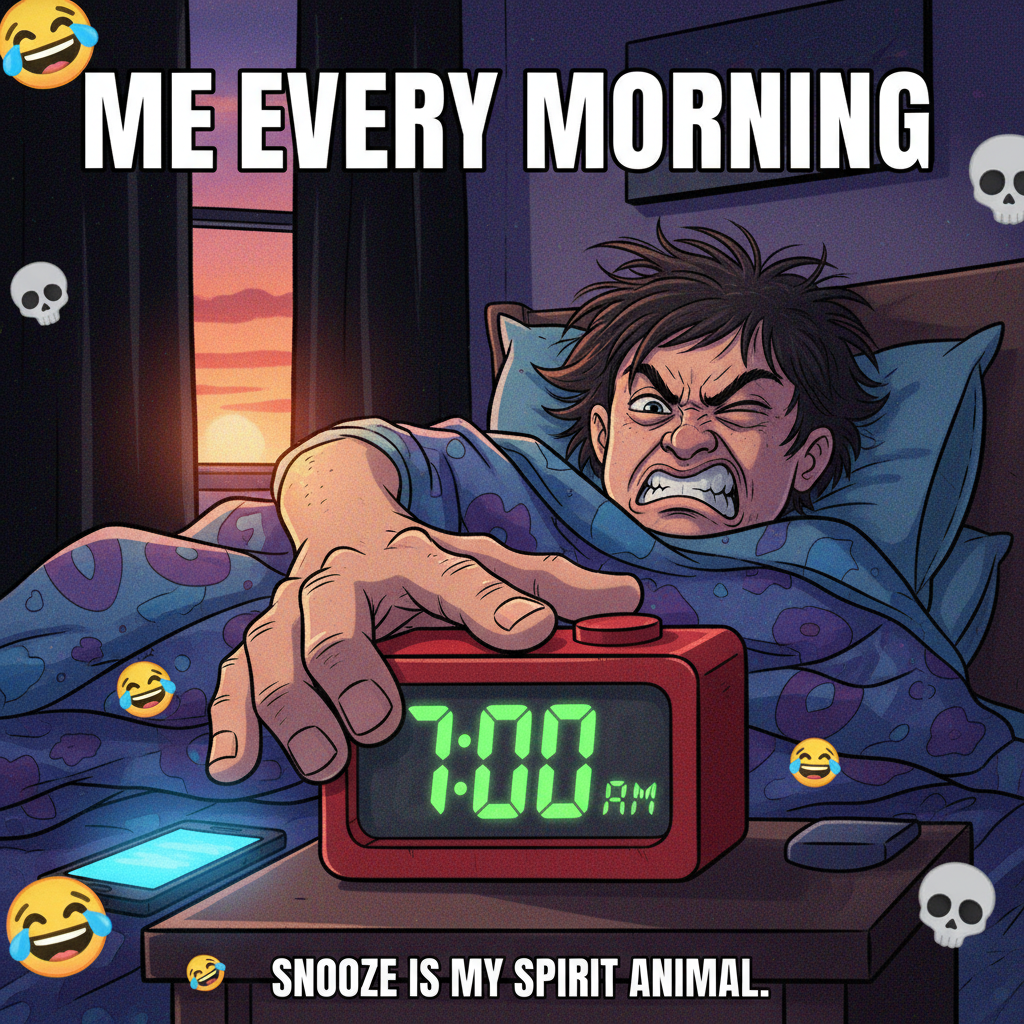 My alarm clock and I have a very toxic relationship every Monday morning.