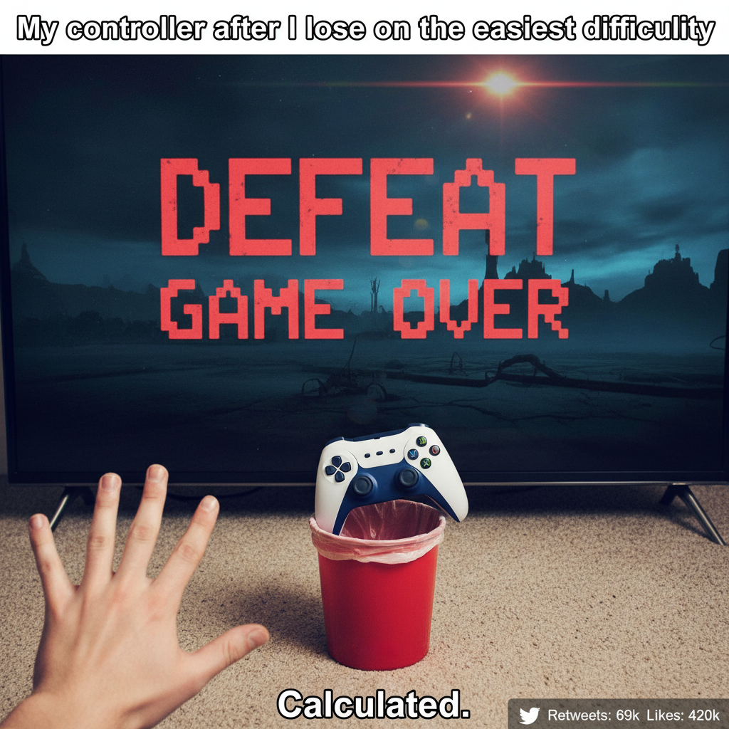 I just threw my controller across the room. It landed perfectly in the trash. Victory?