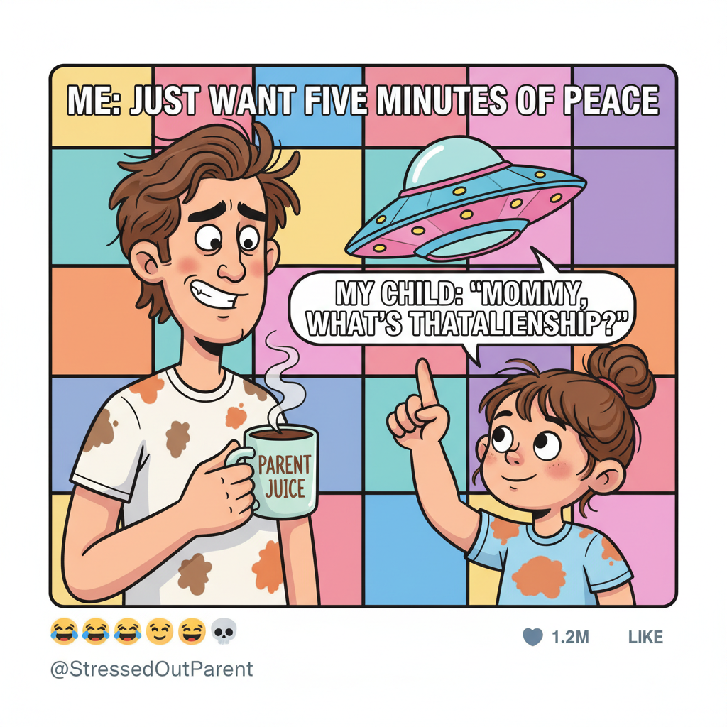 My kid just asked why the sky is blue. Send coffee and a science degree.