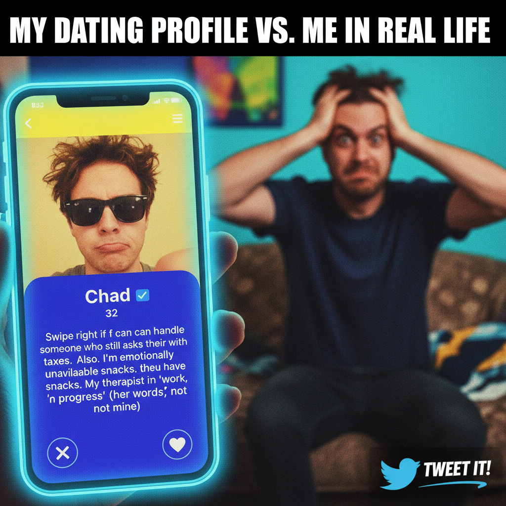 My dating app bio: 'Fluent in sarcasm, terrible at small talk.'