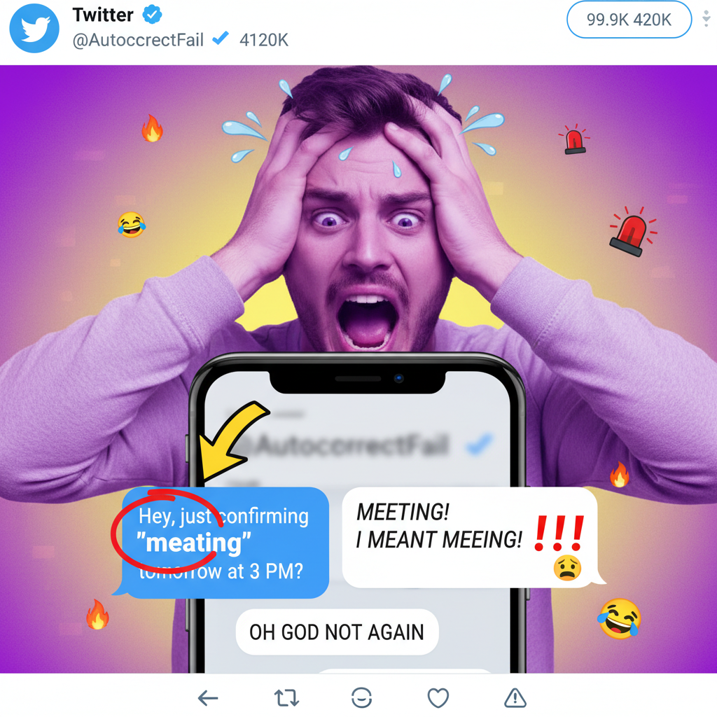Autocorrect changed 'meeting' to 'meating'. My boss thinks I'm a cannibal. Send wine.
