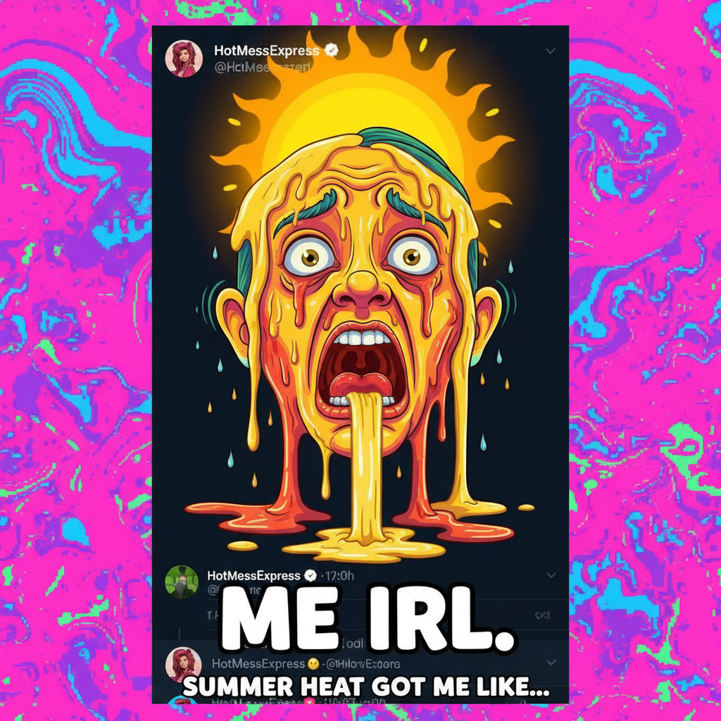 It's 90 degrees but feels like 1000. My internal organs are sweating. #SummerVibes