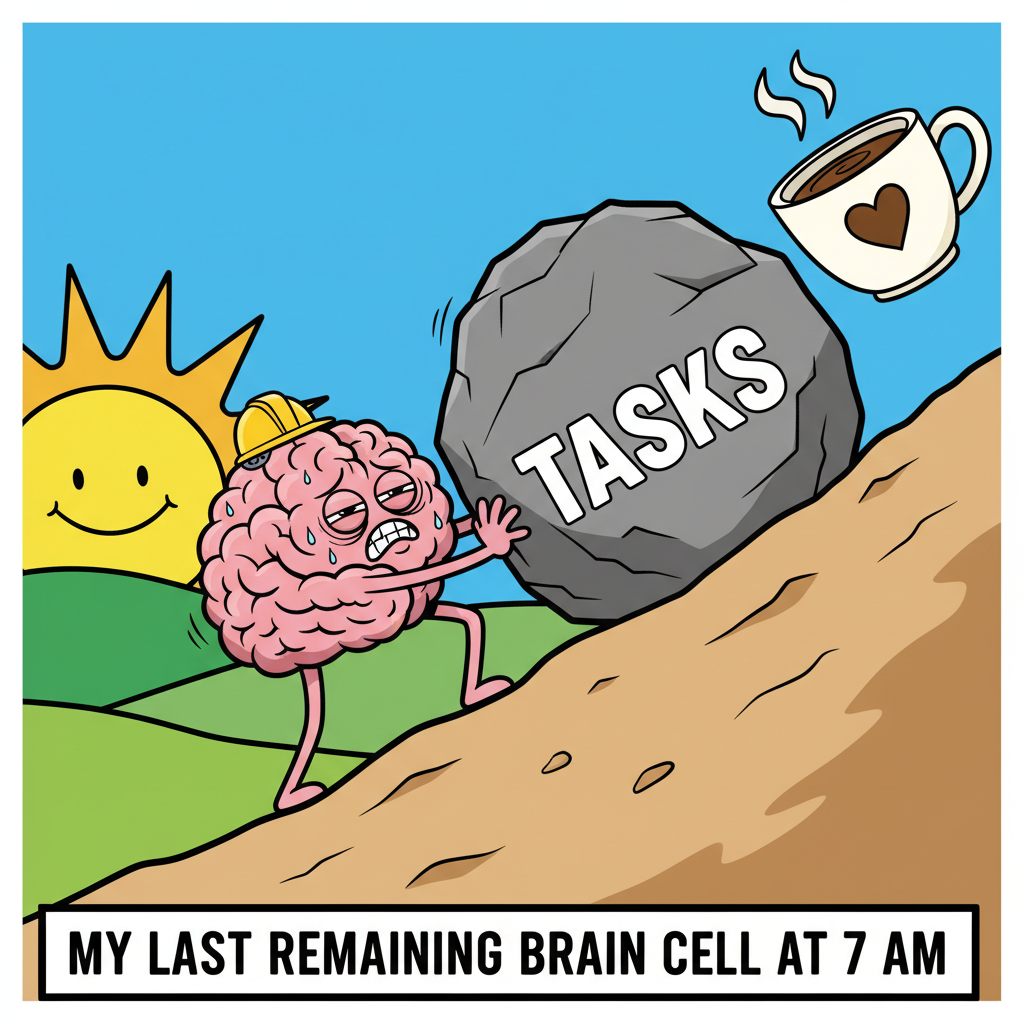 My brain cells trying to function on a Monday morning