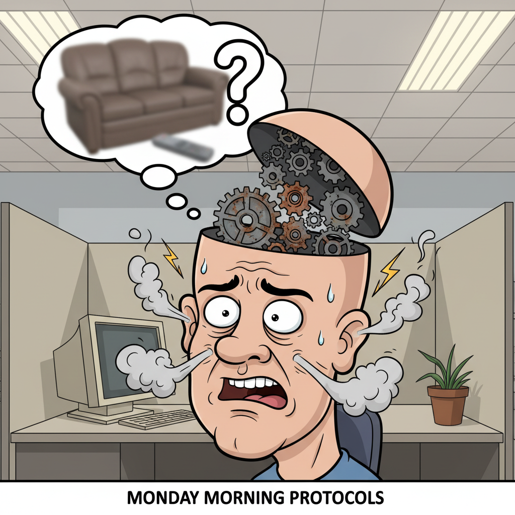 My brain on Monday mornings trying to remember what a 'weekend' is