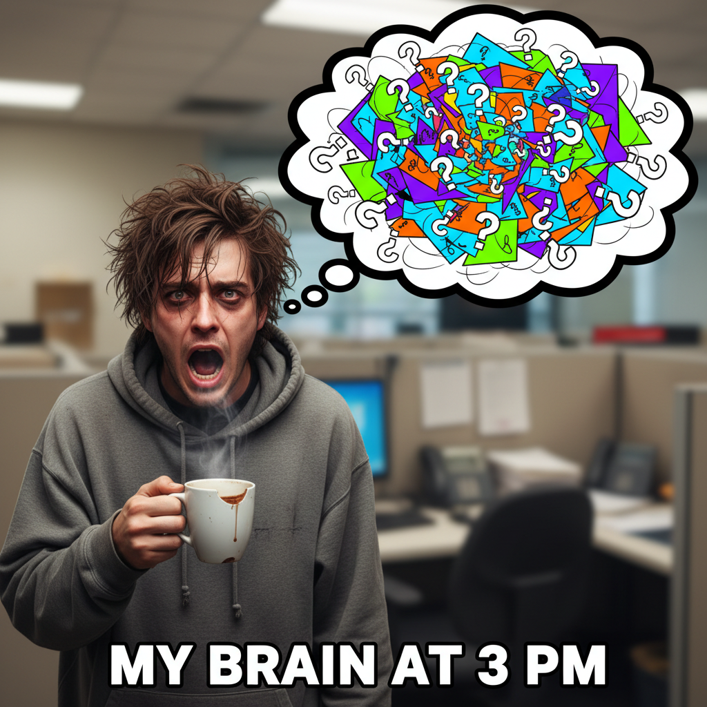 My brain on Monday mornings trying to remember literally anything from last week's meetings