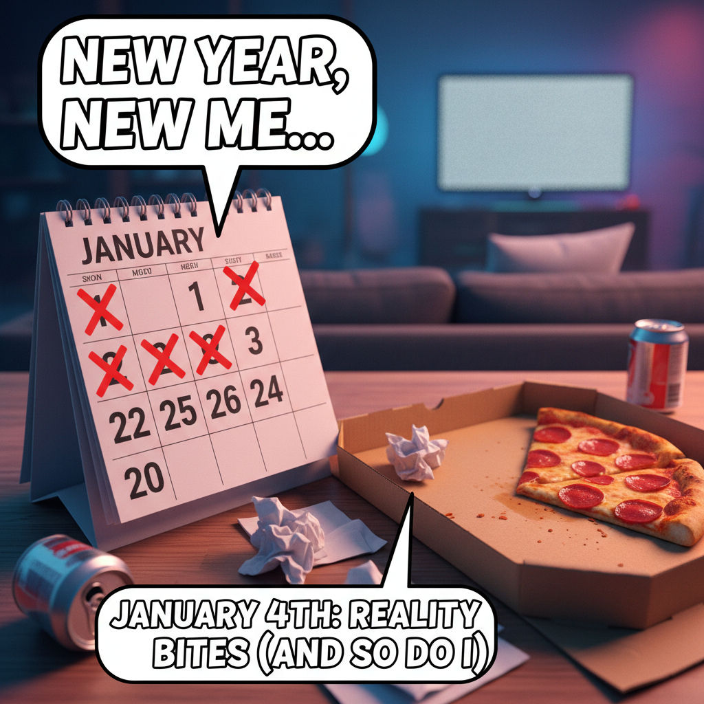 My New Year's resolution lasted 3 days. Send snacks, not judgment.