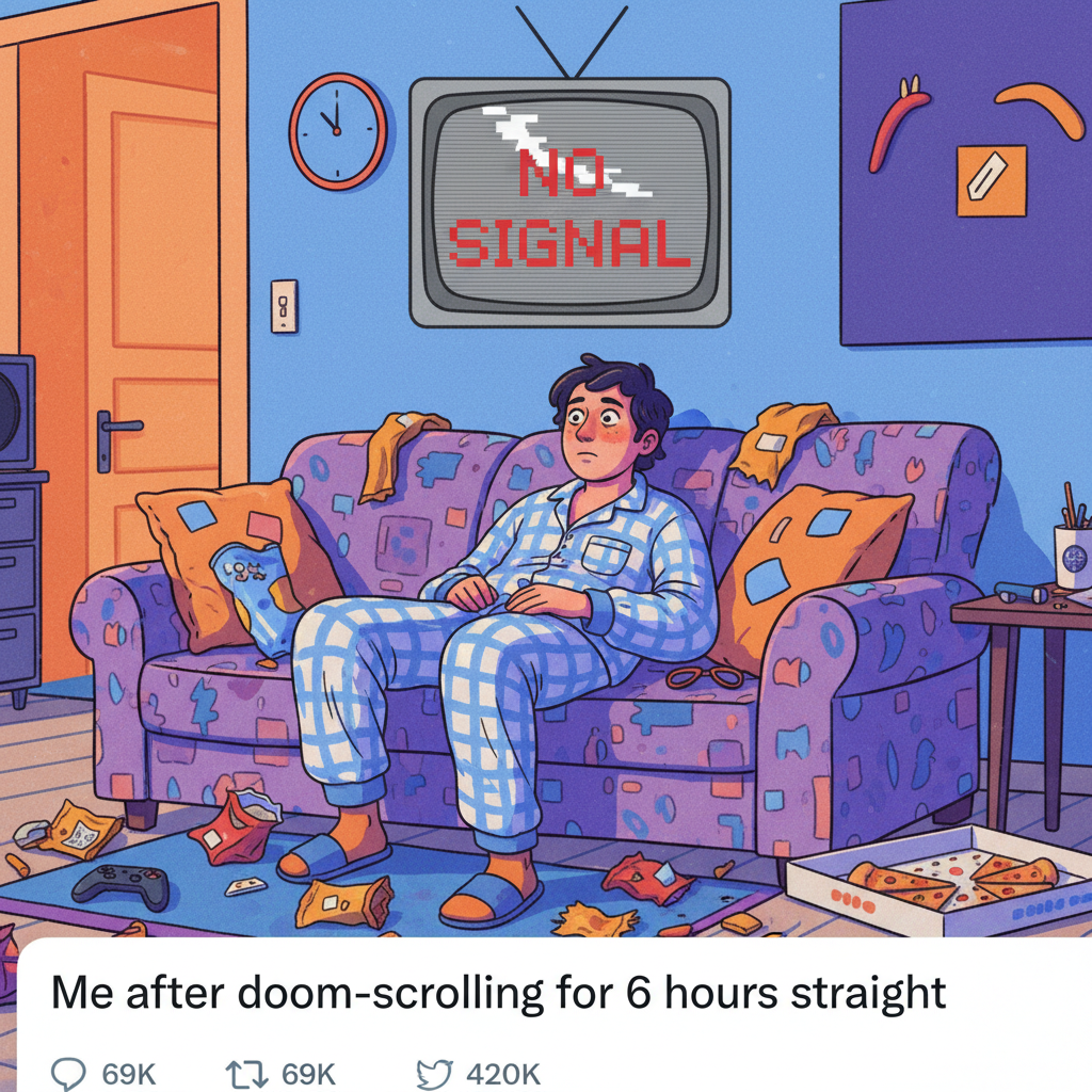 The wifi goes down: My brain cells immediately enter hibernation mode.