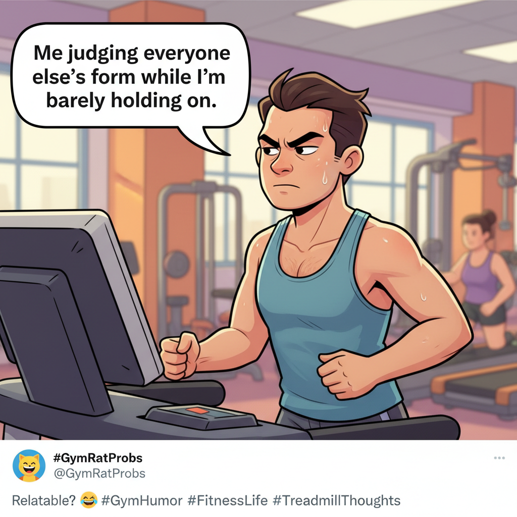 Going to the gym just to walk on the treadmill and judge everyone's form.