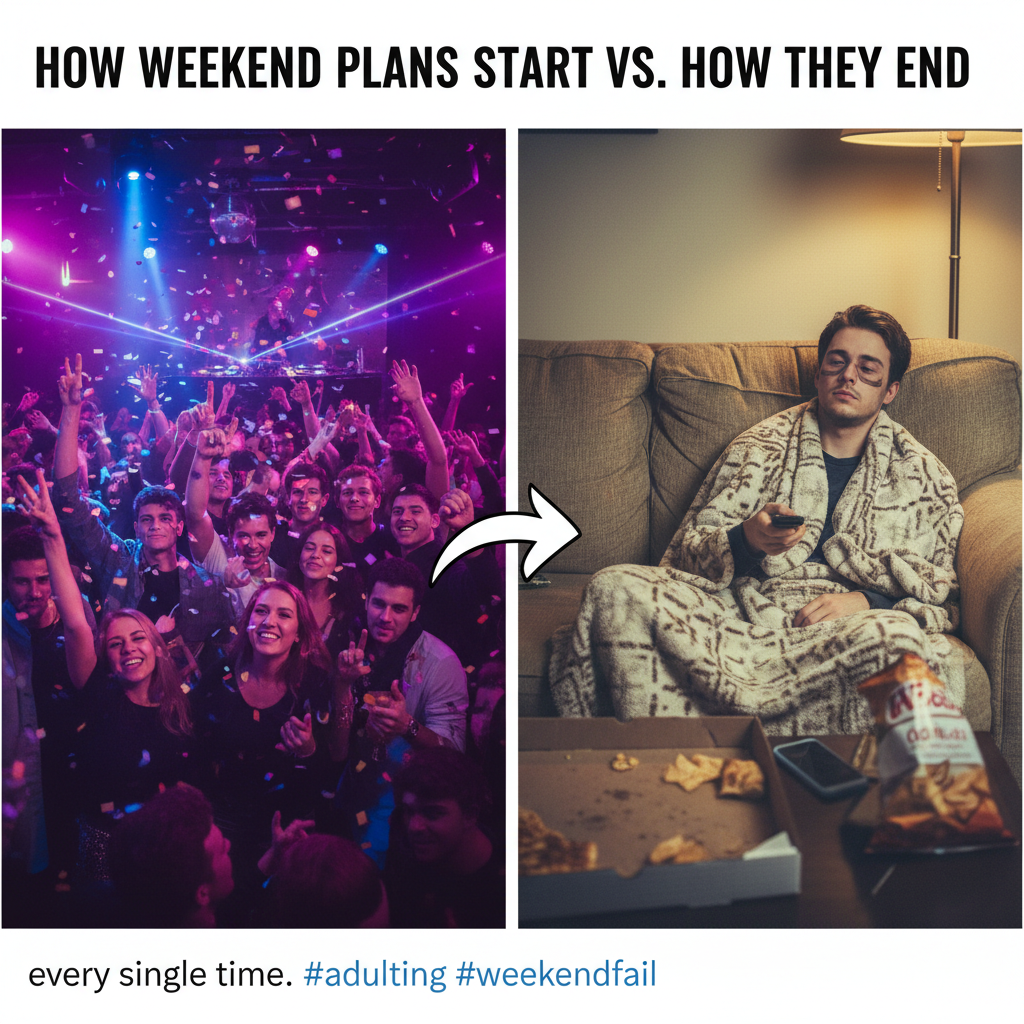 Friday night plans: clubbing. Friday night reality: debating if I should get up for water.