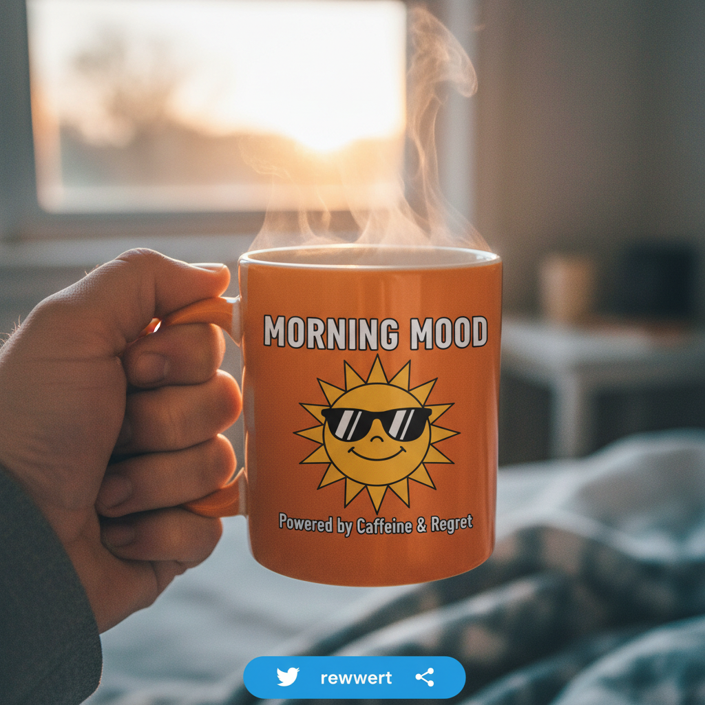 My blood type is coffee. My personality type is 'don't talk to me before my first cup'.