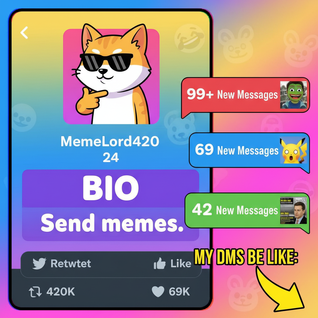 My dating app bio just says 'Send memes.' It's working surprisingly well.