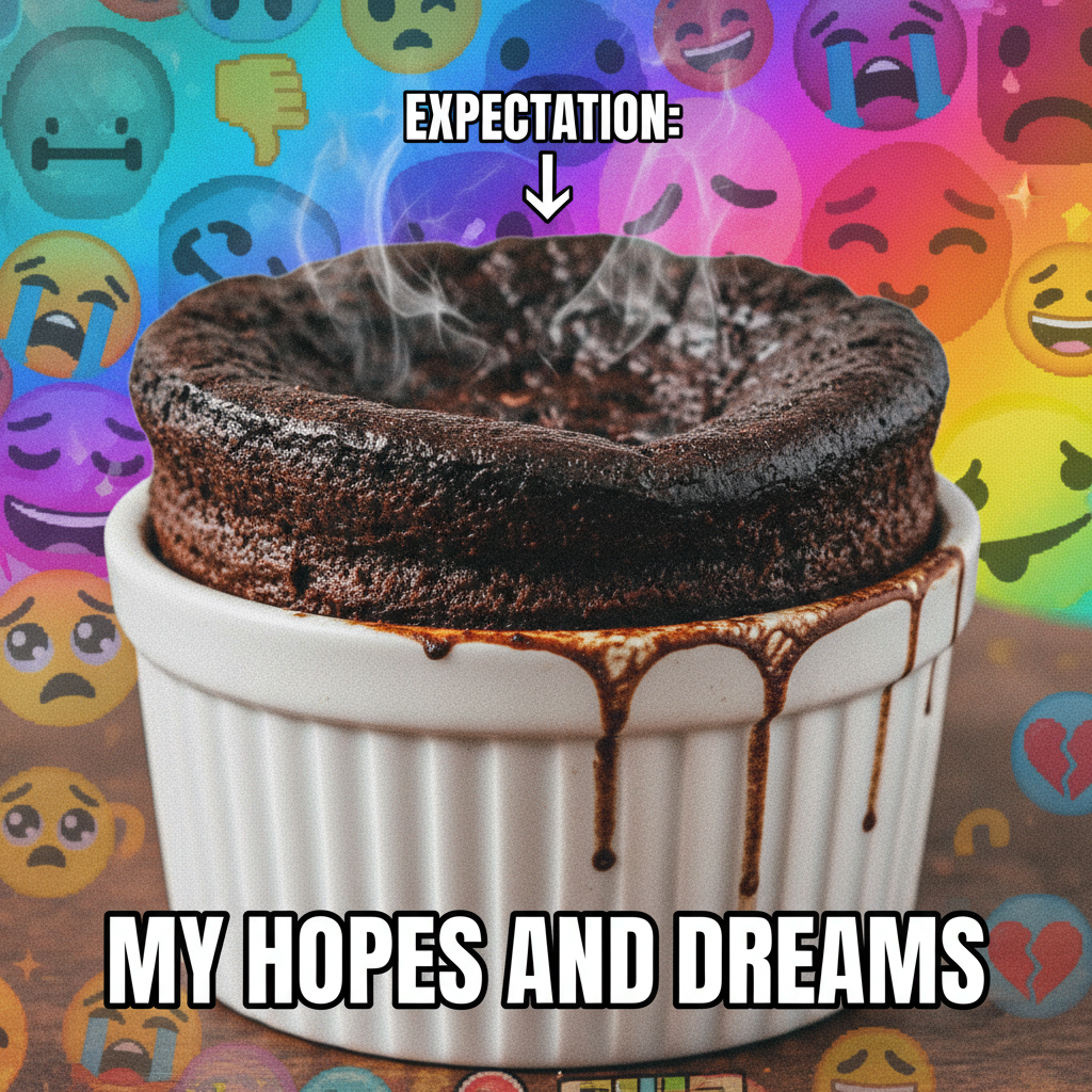 I tried to make a souffle. It looked like a deflated sad pancake. Culinary school, where?