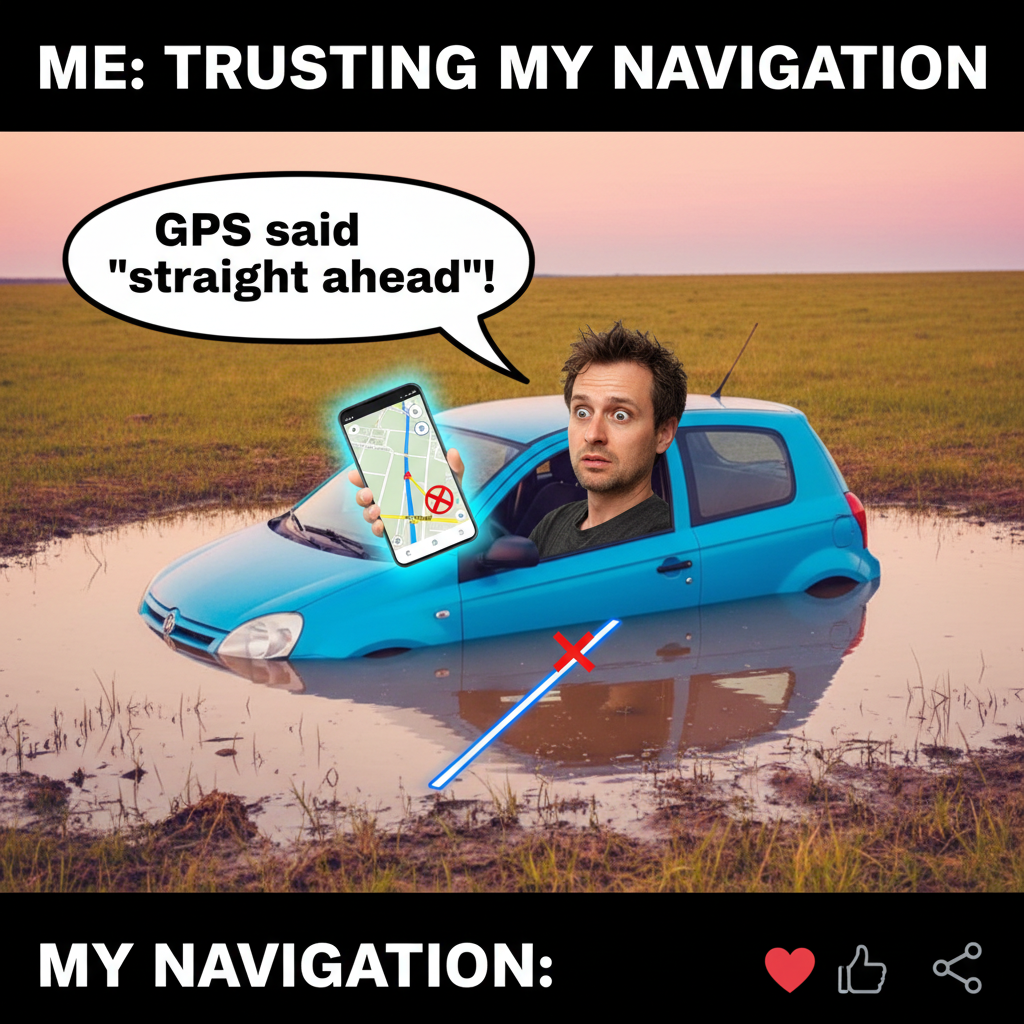 GPS told me to turn left into a lake. My car now identifies as a submarine.