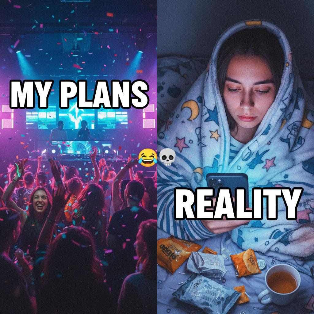 Friday night plans: Club. Friday night reality: PJs and debating if I should get up for water. 😴