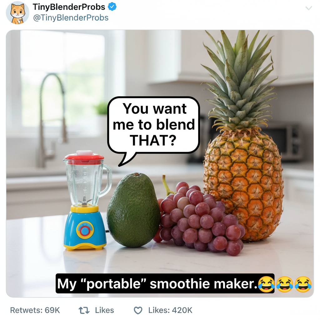 Bought a 'mini' blender online. It's for ants. Literally. 🐜 #OnlineShoppingFail