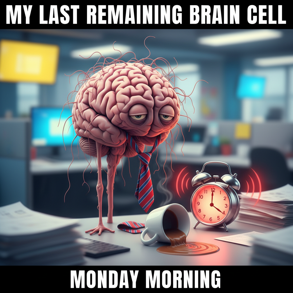 My brain cells on Monday morning trying to function