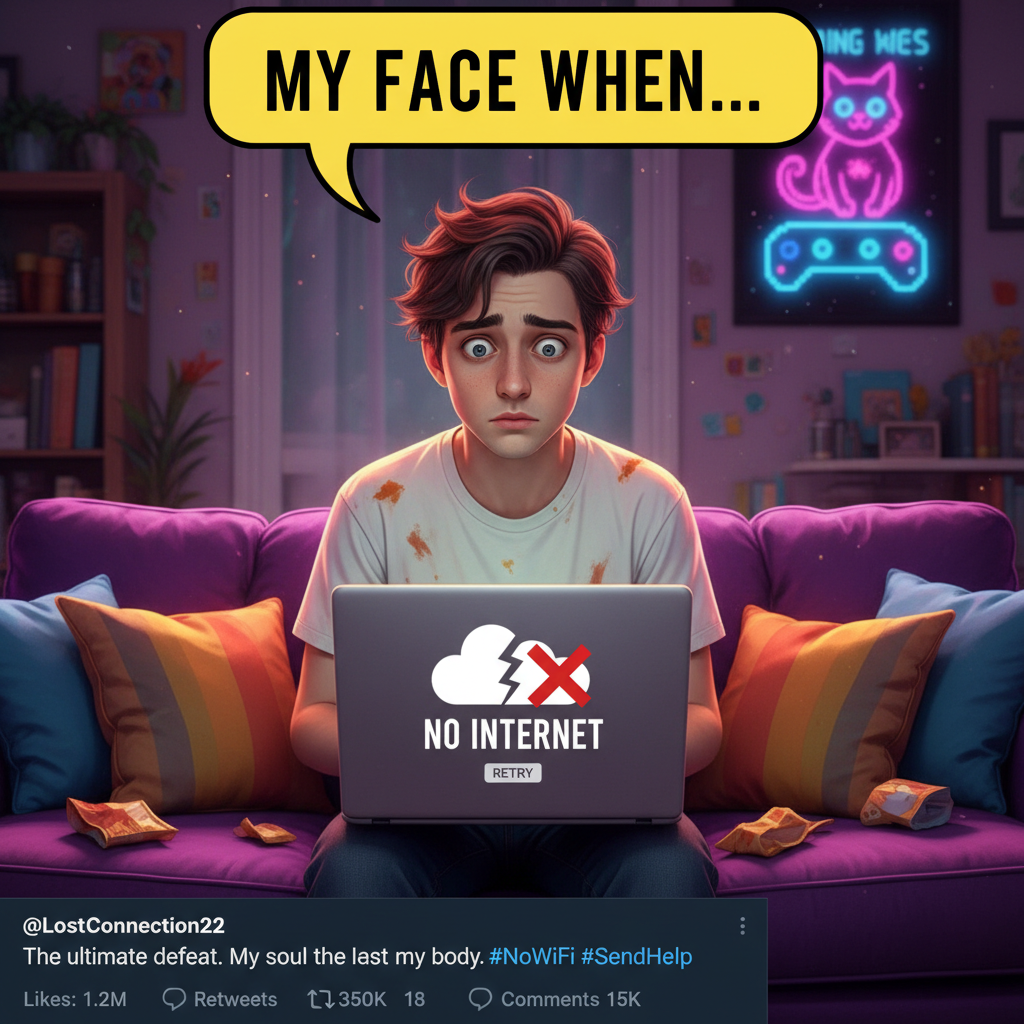 WiFi went down for 5 minutes. I've already questioned all my life choices. #InternetAddict