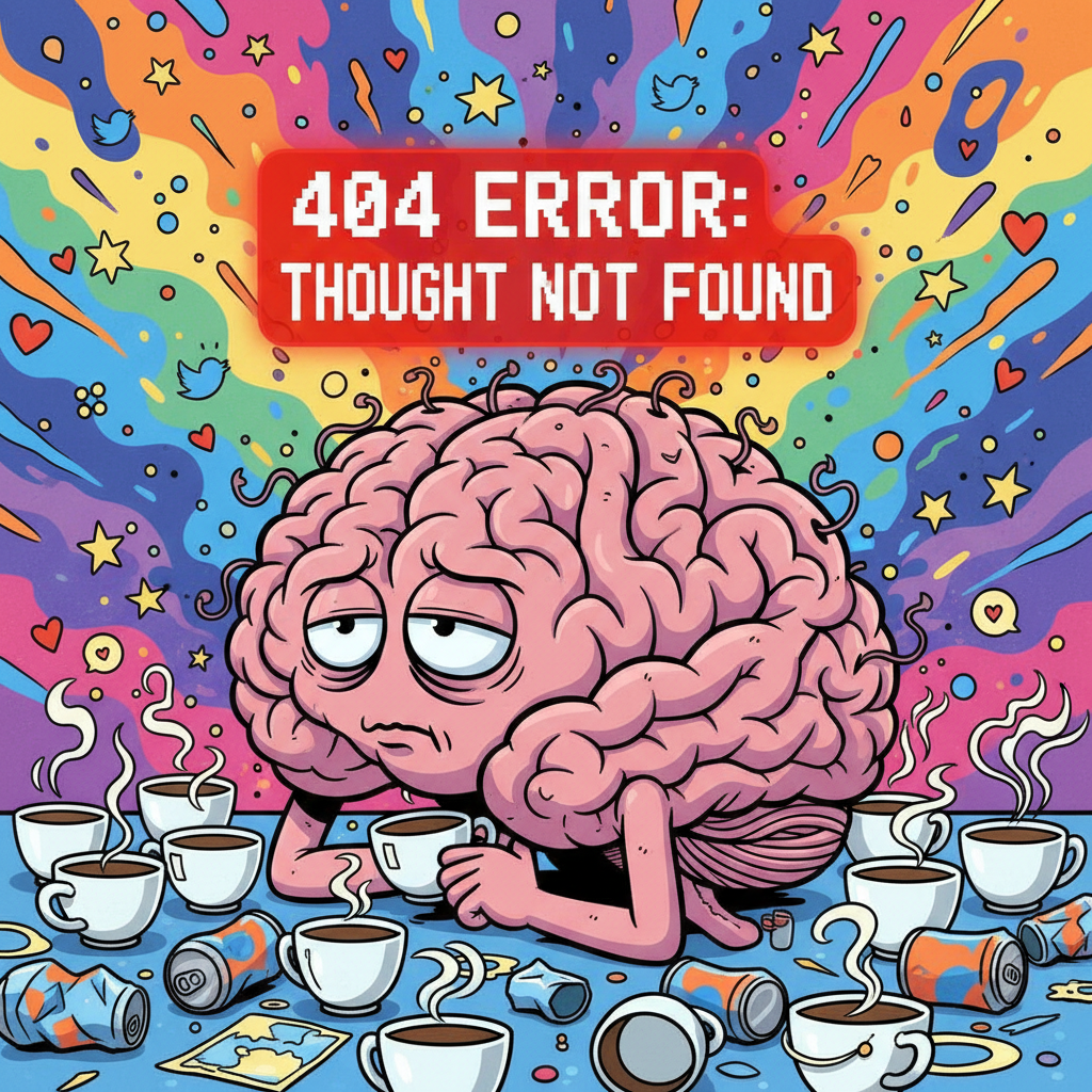 My brain on Monday morning: 'Error 404: Motivation not found.'