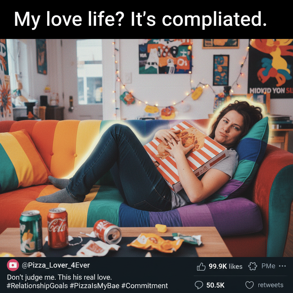 My New Year's resolution was to get fit. I'm currently spooning a pizza. Nailed it.