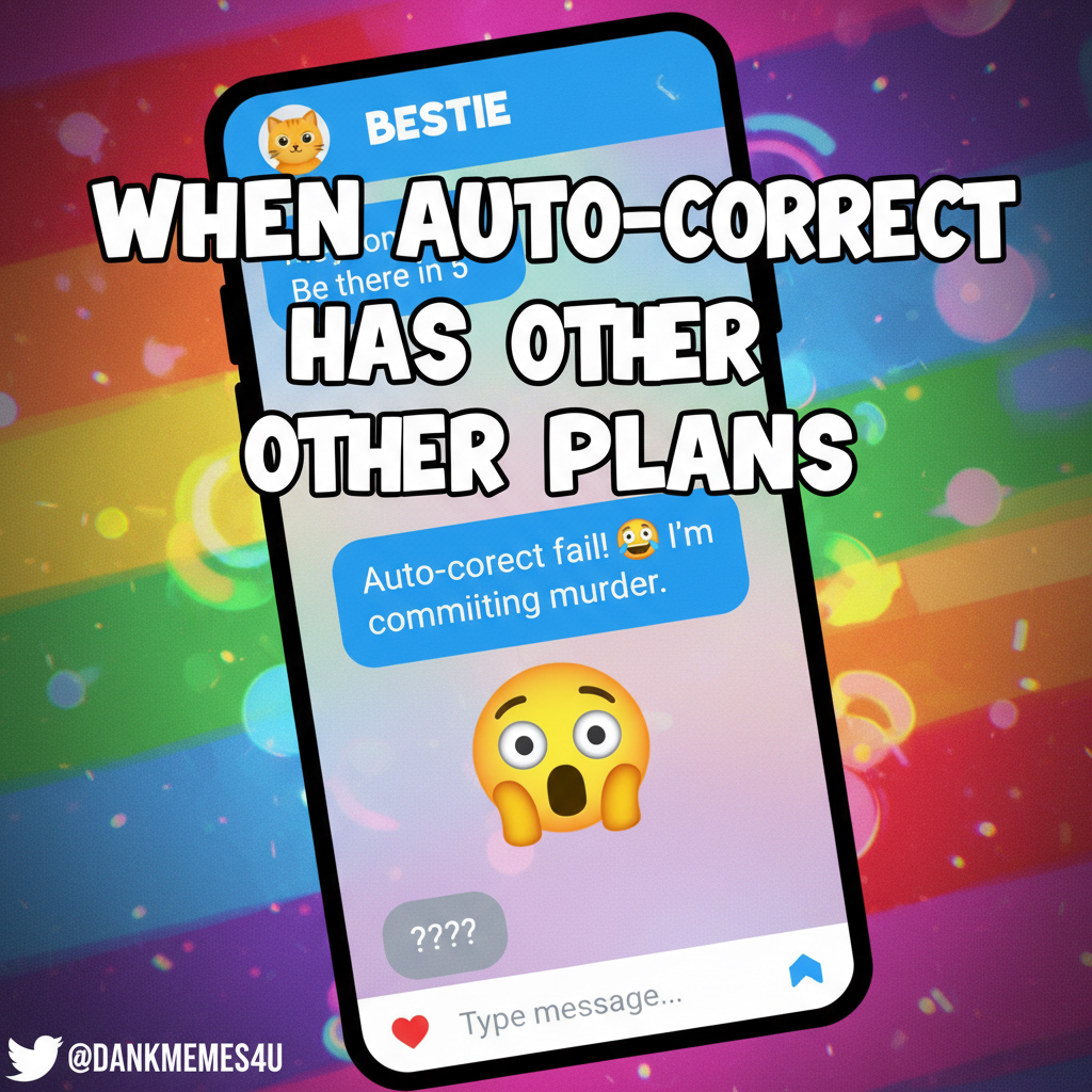 Autocorrect changed 'I'm coming over' to 'I'm COMMITTING MURDER.' My landlord is terrified.