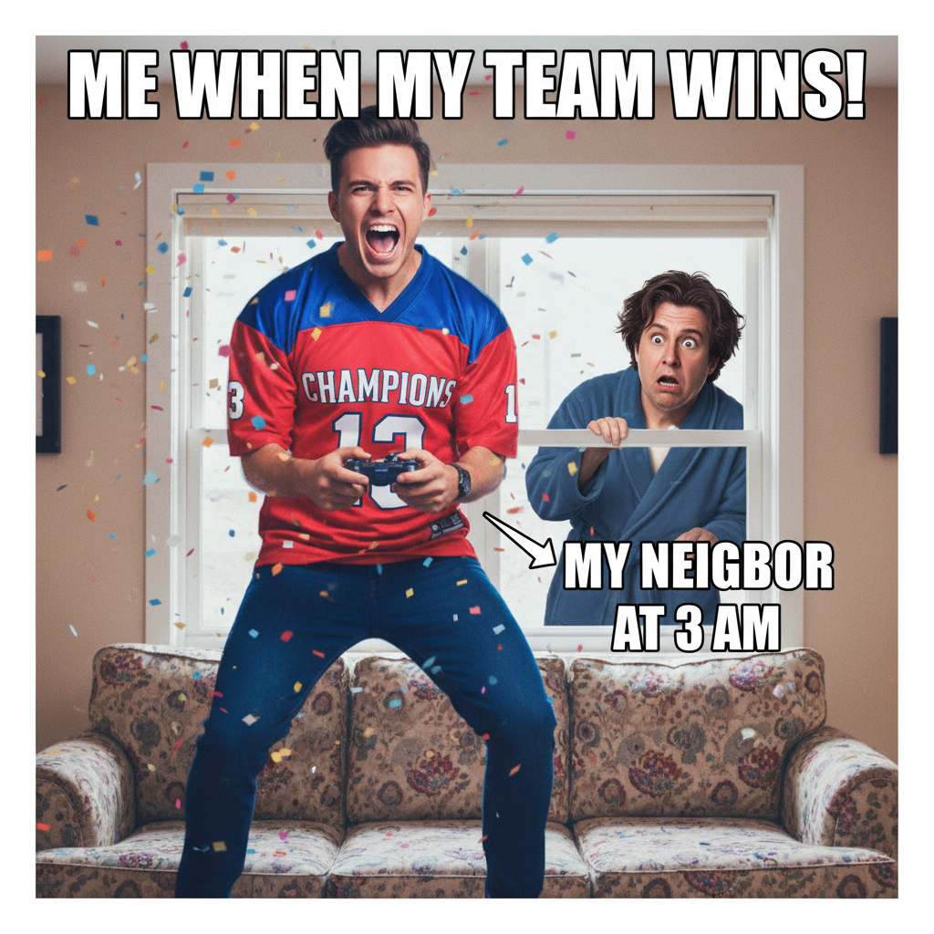 My team scored. My neighbor heard me scream from 3 blocks away. Worth it.