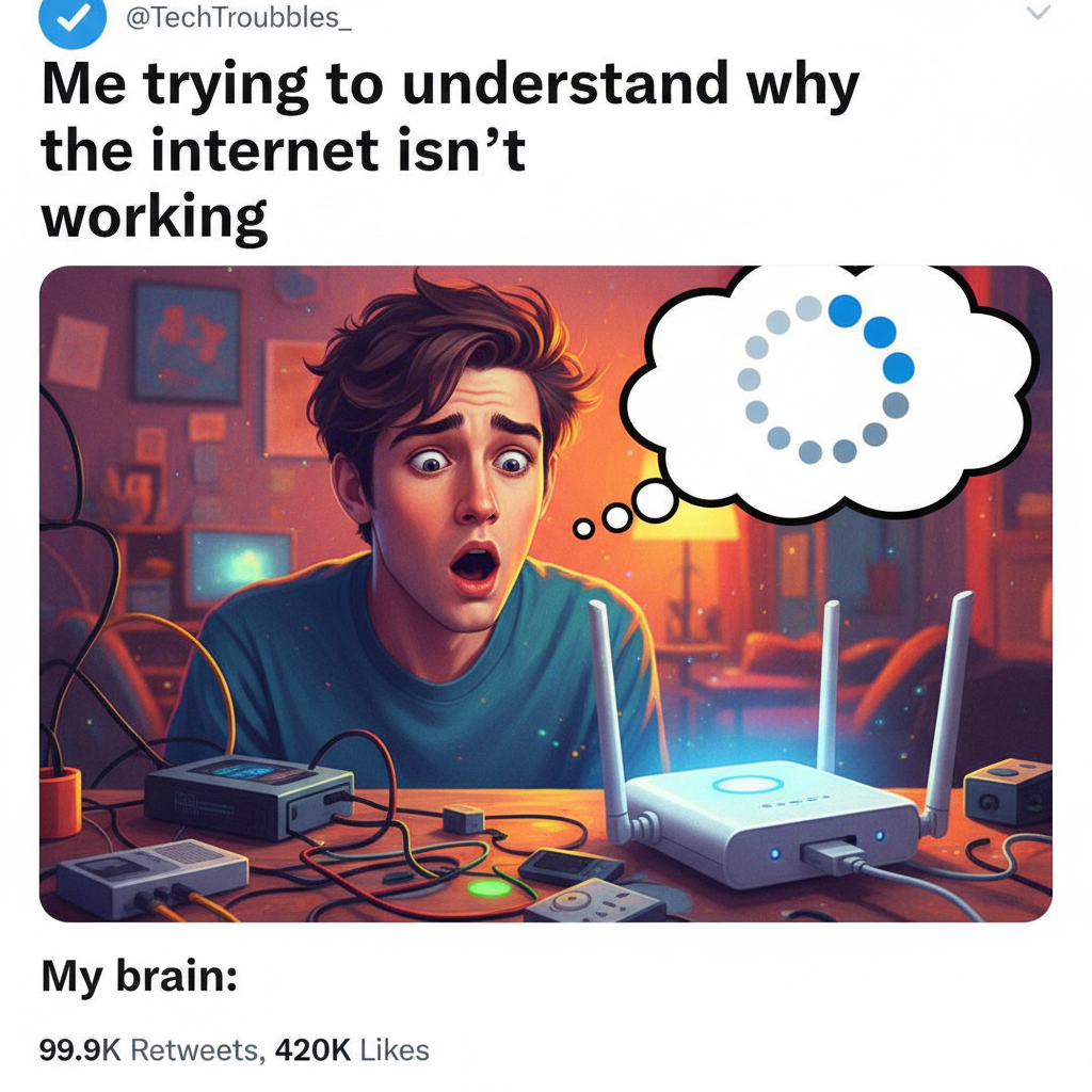 My brain cells trying to function when the WiFi is out for 5 minutes.