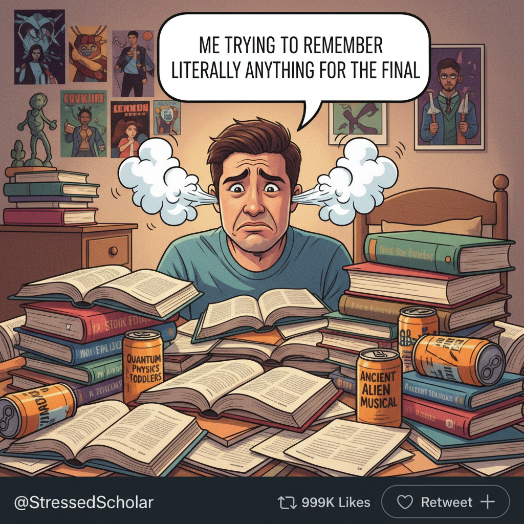 Me trying to remember anything from my lectures during exam season.