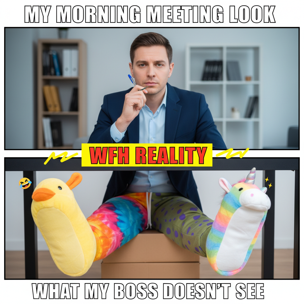 WFH means 'wearing sweatpants to a meeting where you're only visible from the chest up.'