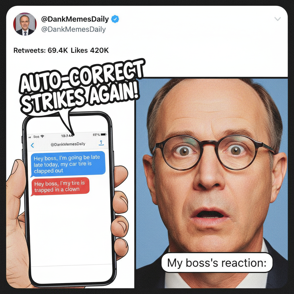 Autocorrect changed 'I'm coming' to 'I'm communist.' My boss is now very confused.