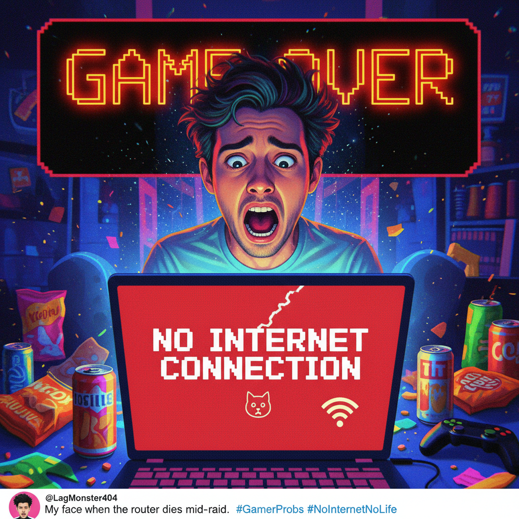 My WiFi went down for 5 mins. I aged 20 years, questioned all my life choices, and almost spoke to my family.